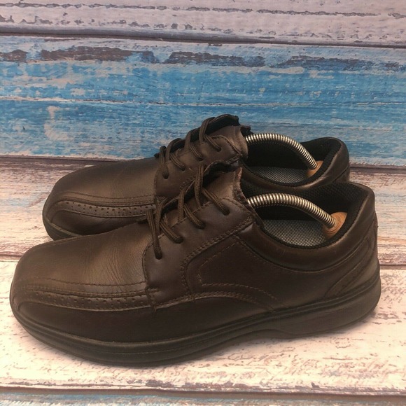 Orthofeet Gramercy Brown Leather Oxford Shoes 9 - Picture 1 of 8